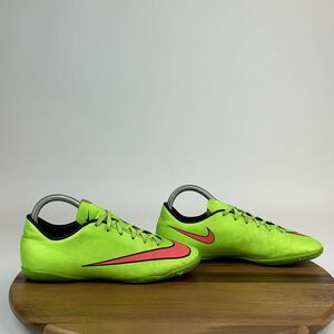 Big Kids Nike Mercurial Vapor V TF Neon Green Indoor Turf Soccer Cleats Size 6 Y